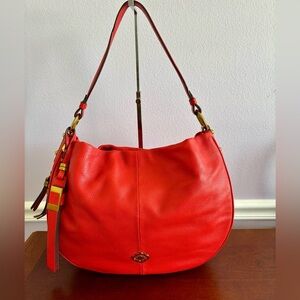 Like new orYANY Red Leather Hobo Bag – Gold Hardware, Stylish & Spacious